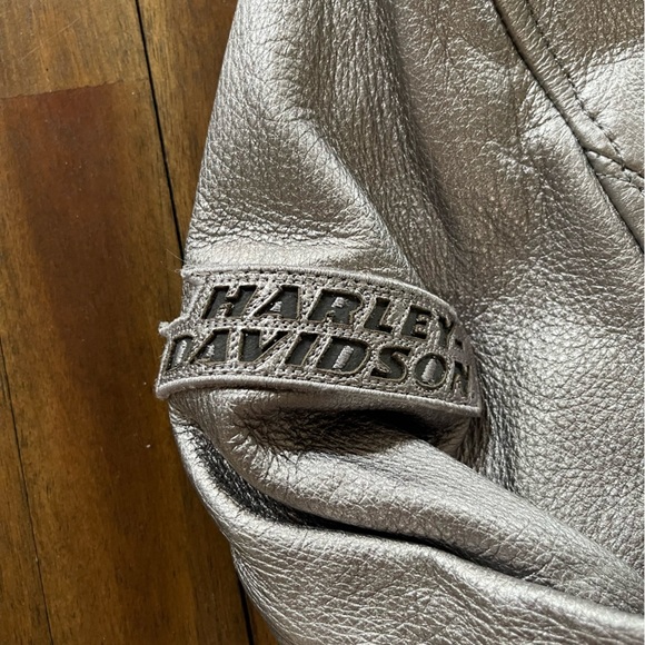 Harley-Davidson Women's Paradigm Triple Vent System Leather Riding Jacket silver - Picture 4 of 14